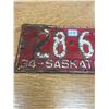 Image 2 : 1934 Sask Licenses Plate