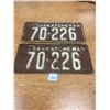 Image 1 : Pair of 1935 Sask Licenses Plates