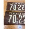 Image 2 : Pair of 1935 Sask Licenses Plates