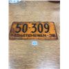 Image 1 : 1936 Sask Licenses Plate