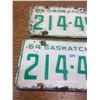 Image 2 : Pair of 1964 Sask Licenses Plates