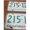 Image 2 : Pair of 1966 Sask Licenses Plates