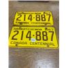 Image 1 : Pair of 1967 Sask Licenses Plates