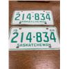 Image 1 : Pair of 1968 Sask Licenses Plates