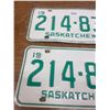 Image 2 : Pair of 1968 Sask Licenses Plates