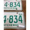 Image 3 : Pair of 1968 Sask Licenses Plates