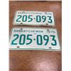 Image 1 : Pair of 1970 Sask Licenses Plates