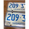 Image 2 : Pair of 1976 Sask Licenses Plates