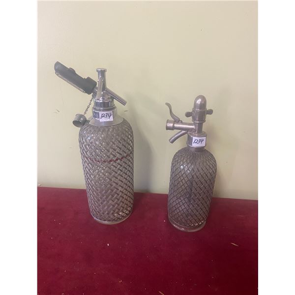 (2) Setzer Bottles 12" & 14" Tall