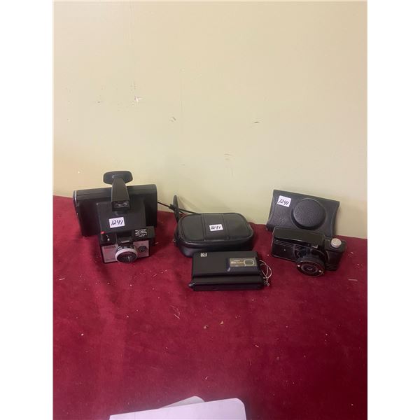 (3) Vintage Cameras- Kodak Disc 6000, Polaroid- Square Shooter + Clix Deluxe