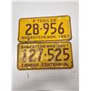 Image 1 : (2)Plates: P.Trailer 28-956 1967-Sask, Canada Centenial 127-525 1967-Sask