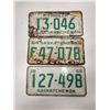 Image 2 : (3)Plates: P.Trailer 3-046 66-Sask, F47-078 64-Sask, 127-498 1968-Sask