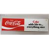 Image 1 : Metal Coke Coca-Cola sign approx 36 inches long