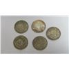 Image 1 : (5) Canadian 50¢ Coins - Pre-1968 Silver Content Coins