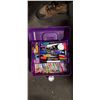 Image 3 : BAG OF ASSORTED HAND TOOLS, BOX OF ASSORTED COLOURED GEL PENS, UNIPOSCA ARTIST MARKERS, BIN OF