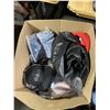 Image 2 : BOX OF ASSORTED BAGS, CLOTHING AND SHOES