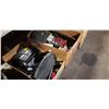 Image 1 : 2  BOXES OF ASSORTED PORTABLE SPEAKERS, MONEY COUNTING MACHINE, FLASHLIGHTS, POWER BANKS, SCREEN