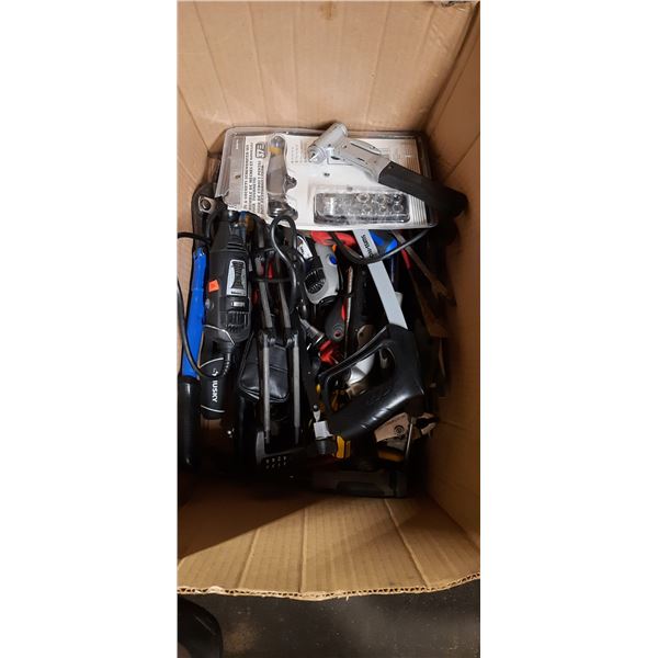 BOX OF ASSORTED HAND TOOLS