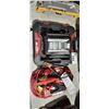 Image 2 : 2 PAIRS OF JUMPER CABLES, ELIMINATOR JUMP STARTER/AIR COMPRESSOR, HUSKY 34 PC WRENCH SET AND