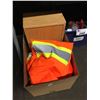Image 2 : BIN OF ASSORTED HAND TOOLS, MILWAUKEE CORDLESS DRILL, AND REFLECTIVE WORK JACKET