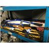 Image 1 : SHELF OF ASSORTED LARGE HAND TOOLS INCLUDING RYOBI ELECTRIC HIGH REACH 8" CHAINSAW