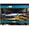 Image 2 : SHELF OF ASSORTED LARGE HAND TOOLS INCLUDING RYOBI ELECTRIC HIGH REACH 8" CHAINSAW