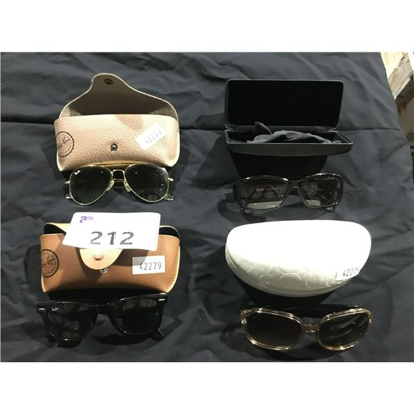 4 PAIRS OF ASSORTED DESIGNER SUNGLASSES