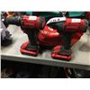 Image 2 : PAIR OF CRAFTSMAN CORDLESS DRILLS WITH BATTERIES AND PORTABLE TOOL BAG WITH CONTENTS OF ASSORTED