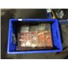 Image 2 : 3 BINS OF ASSORTED HARDWARE AND JOBSITE LIGHTING