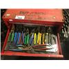 Image 2 : RED METAL 5 DRAWER TOOL BOX WITH CONTENTS OF ASSORTED HAND TOOLS AND POWER TOOLS