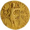 Image 1 : Extremely Rare Javelin type Gold Dinar Coin of Samudragupta of Gupta Dynasty.