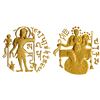 Image 3 : Extremely Rare Javelin type Gold Dinar Coin of Samudragupta of Gupta Dynasty.