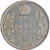 Toughest Date of Very Rare Silver Two Annas Coin of King Edward VII of Calcutta Mint of 1909.