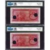 Image 2 : PMCS Graded 63 UNC Cancelled Cinquenta (Fifty) Rupias Banknotes of Banco Nacional Ultramarino of Por