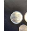 Image 2 : TWO MONTREAL OLYMPICS $10 SILVER COINS & VINTAGE UK FIVE SHILLING COIN