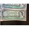 Image 2 : 55 VINTAGE CANADIAN BANKNOTES OF $1 BILLS