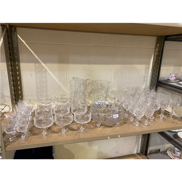 LARGE COLLECTION OF PINWHEEL CRYSTAL GLASSWARE