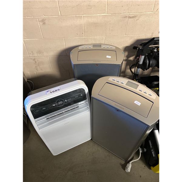 *MAY NEED PARTS OR REPAIR* 3 INSIGNIA PORTABLE AIR CONDITIONERS