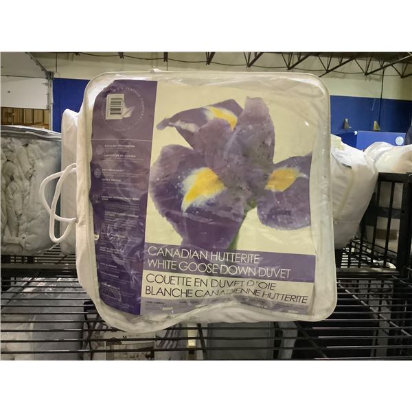Canadian hutterite white goose down duvet Clearance