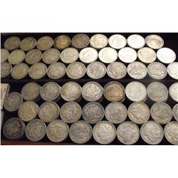 Lot of 50 Morgan Silver Dollars- Various Grades