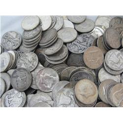 Lot of 100 Various Type 90% Halves