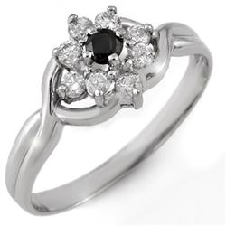 Fine 0.33 ctw White Black Diamond Ring
