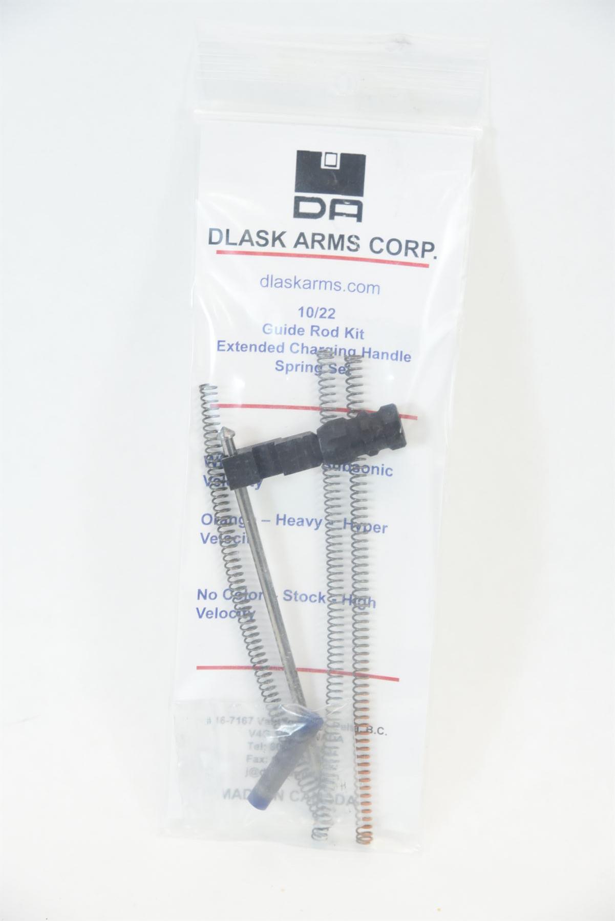 Dlask Arms 10/22 Guide Rod Kit Extended Charging Handle Spring Set