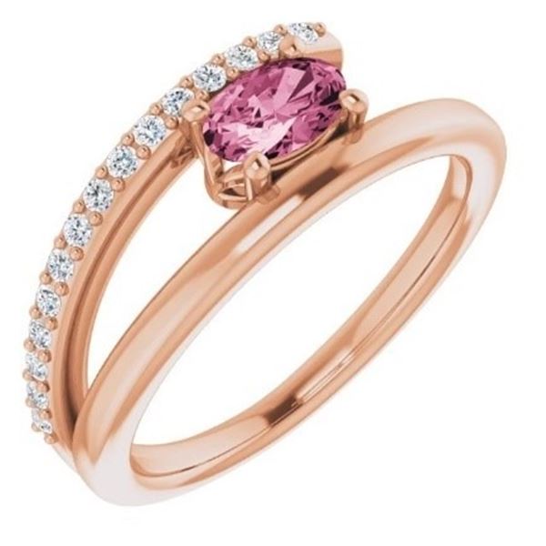 *Pink Tourmaline and Diamond Ring