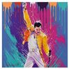 Image 1 : Alexander Ishchenko, "Freddie Mercury" Original Acrylic Painting on Canvas, Hand Signed with Letter 