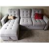 Image 1 : Upholstered Sectional Sofa w/ Extendable Foot Rest