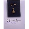 Image 1 : 10K Gold Earrings & 14K Gold Pearl Pendant