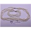 Image 1 : Vintage Fresh Water Pearl Necklace & Bracelet Set