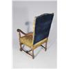 Image 2 : A Charles II Style Open Armchair with Rectangular Padded Back and Upholstered Seat,