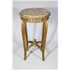 Image 1 : A Louis XV Style Giltwood Gueridon with Marble Top.